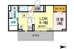 （仮）ＤーＲＯＯＭ中央市中楯新築 B102
