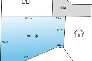 田園風景と甲斐駒を眺望のロケーション 116坪売地